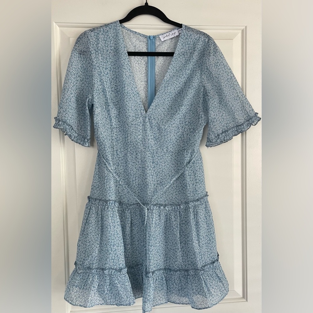 Petal & Pup Blue Floral Mini Dress